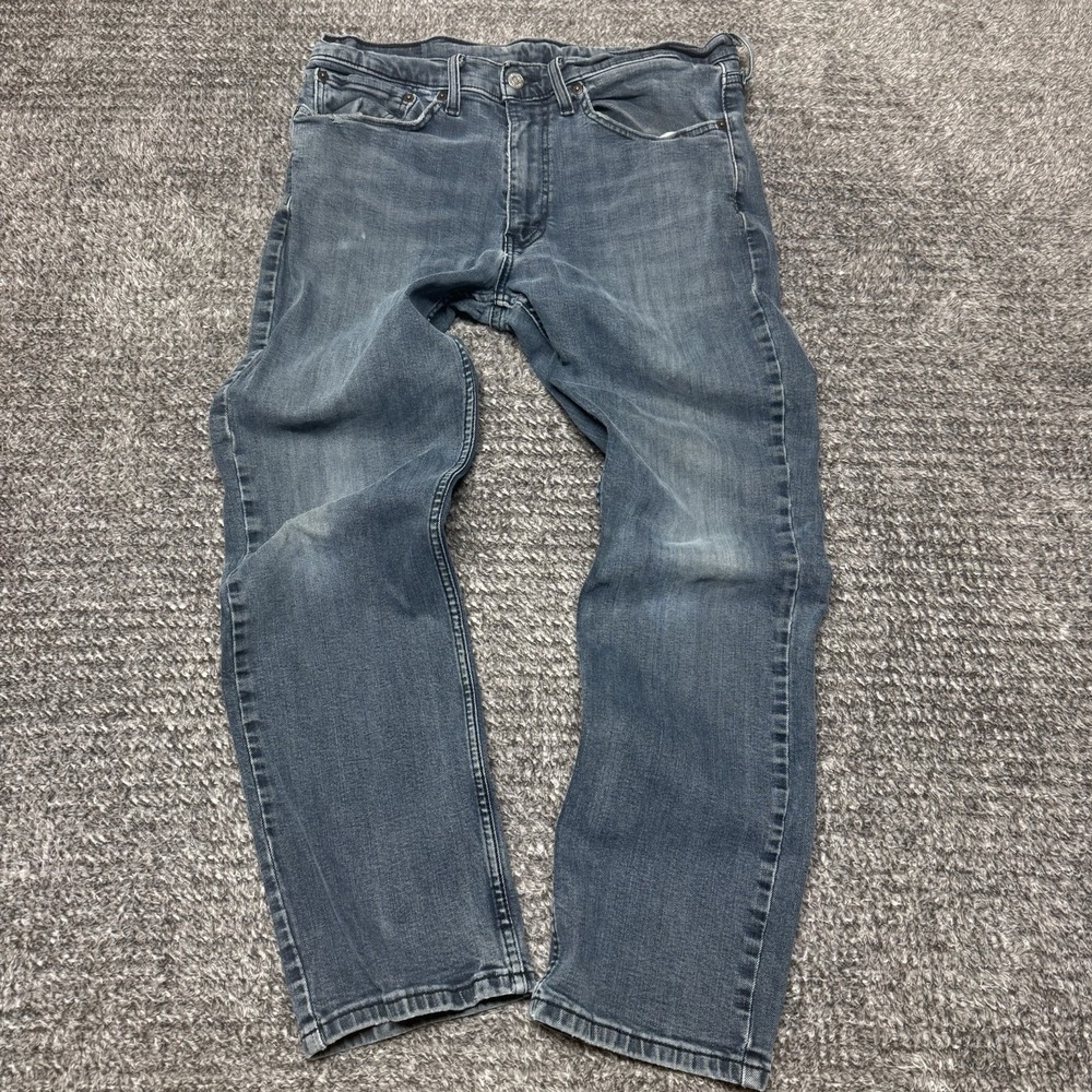 Levis 511 Jeans Mens 34x30 Black Gray Slim Straight Stretch Denim Mid Rise Pants - Picture 3 of 11